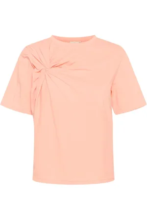 Kaffe Femme, Tops, Rose, Taille: 42 FR T-shirt Nectar de Pêche avec Détail de