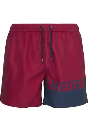 Emporio Armani Homme, Maillots de bain, Rouge, Taille: S Short de Bain Logo Rouge