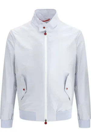 Kiton Homme, Vestes, Blanc, Taille: M Veste imperméable avec double fermeture éclair