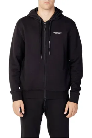 Armani Exchange Homme, Sweatshirts et sweats à capuche, Noir, Taille: XL Sweat à Capuche en Coton Noir