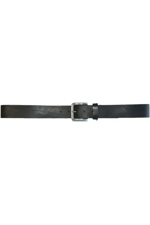 Von Dutch Homme, Accessoires, Noir, Taille: ONE Size Ceinture en cuir naturel - Boucle classique