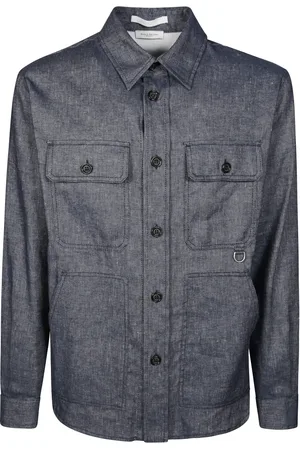 Paolo Pecora Homme, Chemises, Bleu, Taille: L Overshirt en lin coton denim