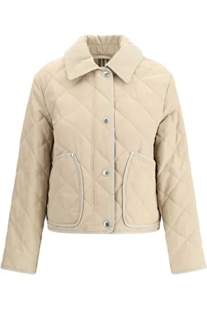 Burberry Femme, Vestes, , Taille: 42 FR Veste Classique en Coton avec Col en Velours Côtelé