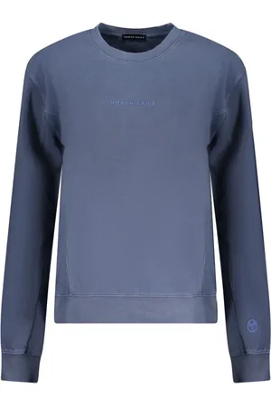 North Sails Femme, Sweatshirts et sweats à capuche, Bleu, Taille: 38 FR Sweat à col rond avec logo en relief