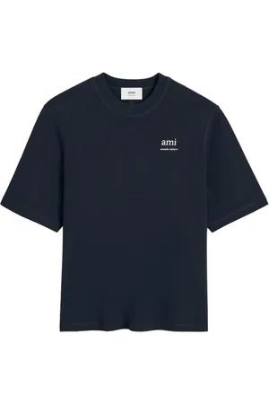 Ami Homme, Tops, Bleu, Taille: L T-shirts Bleus Col Rond Monogramme