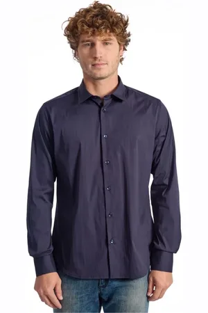 BALDININI Homme, Chemises, Bleu, Taille: XS Chemise Homme en Coton Bleu Trend