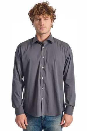 BALDININI Homme, Chemises, Gris, Taille: XS Élégance Intemporelle Chemise à Manches Longues