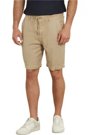 Guess Homme, Shorts, , Taille: W32 Short Droit en Lyocell - Patché