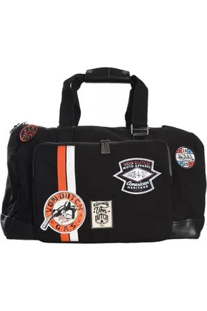 Von Dutch Homme, Sacs, Noir, Taille: ONE Size Sac de voyage en polyester noir avec logo brodé