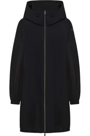 RRD Femme, Manteaux, Noir, Taille: 36 FR Manteau Noir Fonctionnel à Capuche