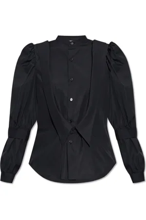 Comme des Garçons Femme, Blouses et Chemises, Noir, Taille: 38 FR Chemise à manches bouffantes