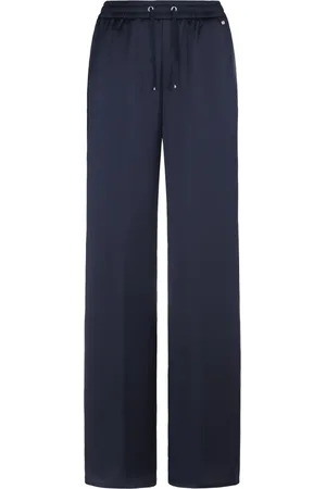 HERNO Femme, Pantalons, Bleu, Taille: 42 FR Pantalon Bleu Élégant