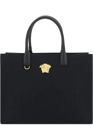 VERSACE Femme, Sacs, Noir, Taille: ONE Size Sac à main avec plaque Medusa et fermeture à bouton