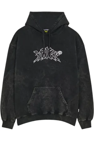 IUTER Homme, Sweatshirts et sweats à capuche, Gris, Taille: S Sweat à capuche avec impression marbrée et poche kangourou