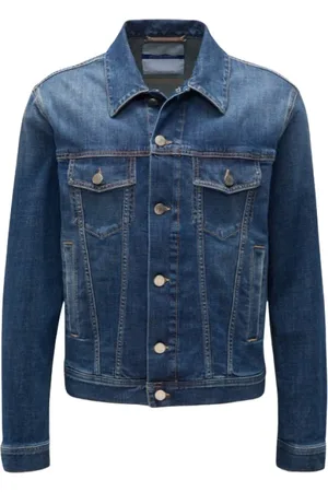 Jacob Cohen Homme, Vestes, Bleu, Taille: L Veste Trucker en Denim Bleu Foncé