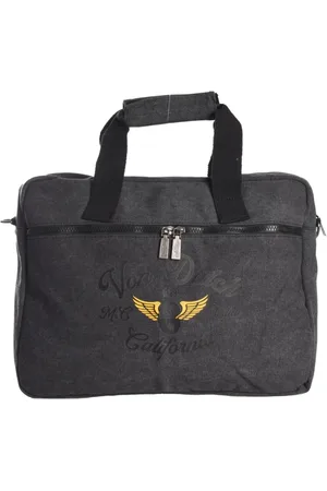 Von Dutch Homme, Sacs, Noir, Taille: ONE Size Sac à Bandoulière en Coton avec Logo Imprimé