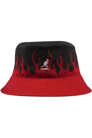 Kangol Unisex, Accessoires, Rouge, Taille: M Chapeau Seau Noir Flamme Édition Limitée