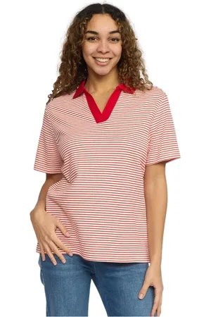 2-Biz Femme, Tops, Multicolore, Taille: 42 FR Tee Rayé Rouge Coro.Sp25 Top