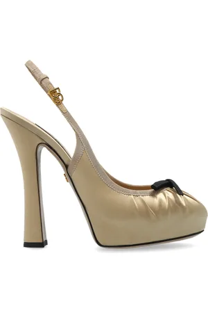 Dolce & Gabbana Femme, Chaussures, Jaune, Taille: 39 EU Chaussures à plateforme en satin