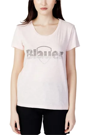 Blauer Femme, Tops, Rose, Taille: 36 FR T-shirt Femme à Sequins Logo