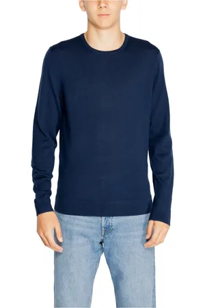 Calvin Klein Homme, Pulls, Bleu, Taille: S Pull col rond en laine recyclée