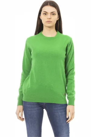 BALDININI Femme, Pulls, Vert, Taille: 40 FR Pull de Luxe à Col Rond Monogramme