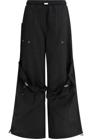 The Attico Femme, Pantalons, Noir, Taille: 40 FR Pantalon Cargo en Nylon Style Urbain
