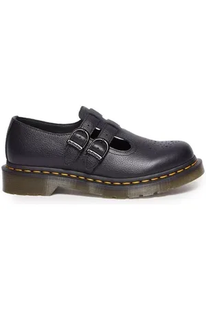 Dr. Martens Femme, Chaussures, Noir, Taille: 36 EU Chaussures plates en cuir noir collection femme
