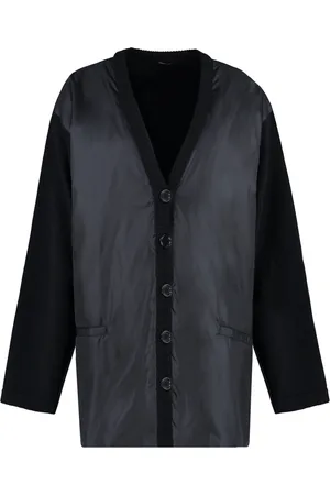 Aspesi Femme, Pulls, Noir, Taille: 38 FR Cardigan avec panneau avant rembourré