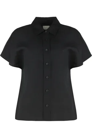 Calvin Klein Femme, Blouses et Chemises, Noir, Taille: 40 FR Chemise à manches courtes brodée