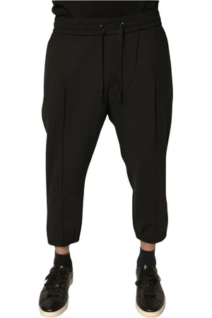Dolce & Gabbana Homme, Pantalons, Noir, Taille: L Pantalon de jogging en laine noire
