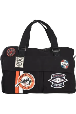 Von Dutch Homme, Sacs, Noir, Taille: ONE Size Sac à bandoulière - Polyester noir - Logo brodé
