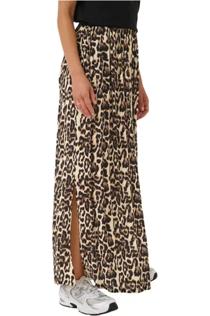 Kaffe Femme, Jupes, Multicolore, Taille: 42 FR Jupe évasée imprimé léopard