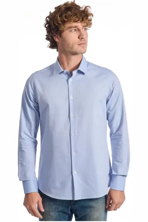 BALDININI Homme, Chemises, Bleu, Taille: L Chemise Homme en Coton Bleu Clair