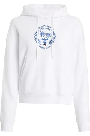 Tommy Hilfiger Femme, Sweatshirts et sweats à capuche, Blanc, Taille: 38 FR Sweat à capuche Luxe 2 pour un look élégant