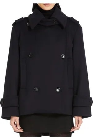 Max Mara Femme, Manteaux, Bleu, Taille: 36 FR Manteau Trench Bleu Marine Oversize