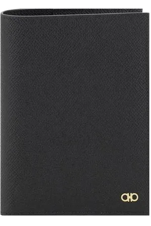 Salvatore Ferragamo Homme, Accessoires, Noir, Taille: ONE Size Portefeuille en cuir avec plaque Gancini