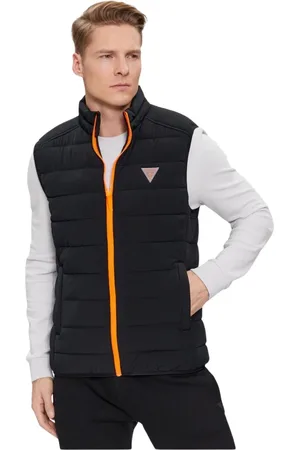 Guess Homme, Vestes, Noir, Taille: M Veste matelassée sans manches zippée
