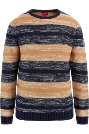 Guess Homme, Pulls, Multicolore, Taille: M Pull rayé en coton