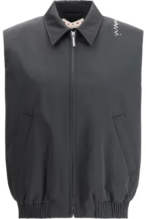 Marni Femme, Vestes, Noir, Taille: 36 FR Veste Rembourrée à Fermeture à Glissière et Col Classique