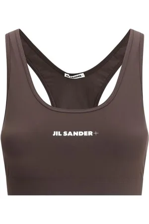 Jil Sander Femme, Sport, Brun, Taille: 40 FR Monogram Cropped Sport Top