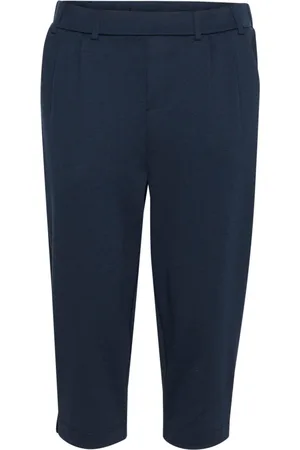 Kaffe Femme, Pantalons, Bleu, Taille: 44 FR Pantalon Court Femme Midnight Marine