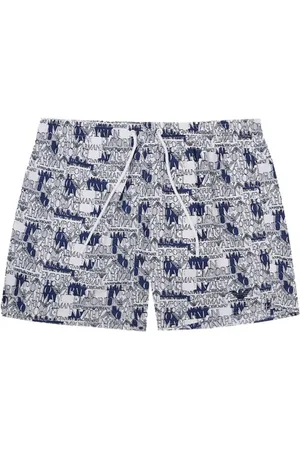 Emporio Armani Homme, Maillots de bain, Multicolore, Taille: S Shorts de Bain Blancs en Polyester Modèle Élégant