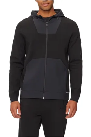 HUGO BOSS Homme, Sweatshirts et sweats à capuche, Noir, Taille: M Sweat à capuche zippé noir - Logo patch