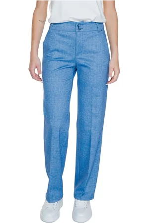 Street one Femme, Pantalons, Bleu, Taille: 40 FR L30 Pantalon large Collection Printemps/Été