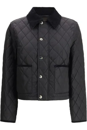 Burberry Femme, Vestes, Noir, Taille: 40 FR Veste matelassée avec col en velours côtelé