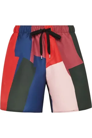 J.W.Anderson Homme, Maillots de bain, Multicolore, Taille: L Short de Bain à Imprimé Graphique Abstrait