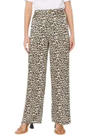 Berenice Femme, Pantalons, Multicolore, Taille: 38 FR Pantalon Fluide Imprimé Jungle Fearless Heart