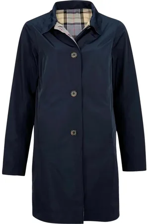 Barbour Homme, Manteaux, Bleu, Taille: 42 FR Trench Imperméable Réversible Bleu