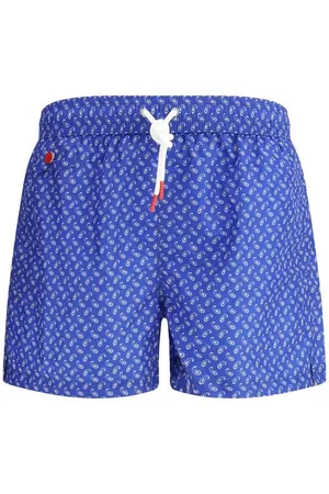 Kiton Homme, Maillots de bain, Bleu, Taille: XL Maillot de Bain Logo avec Motif à Goutte